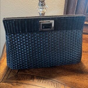 Elegant Black Woven Shoulder Bag